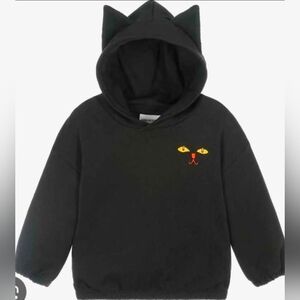 Black Cat Hoodie for Kids Mini Rodini